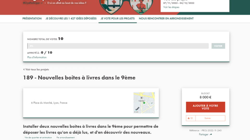 Les prix exorbitants et surprenants du budget participatif de la Ville de Lyon