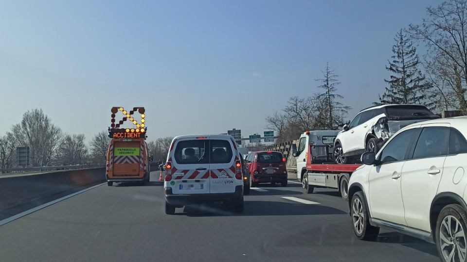 L’A46 Nord coupée à hauteur de Rillieux-la-Pape en direction de Paris