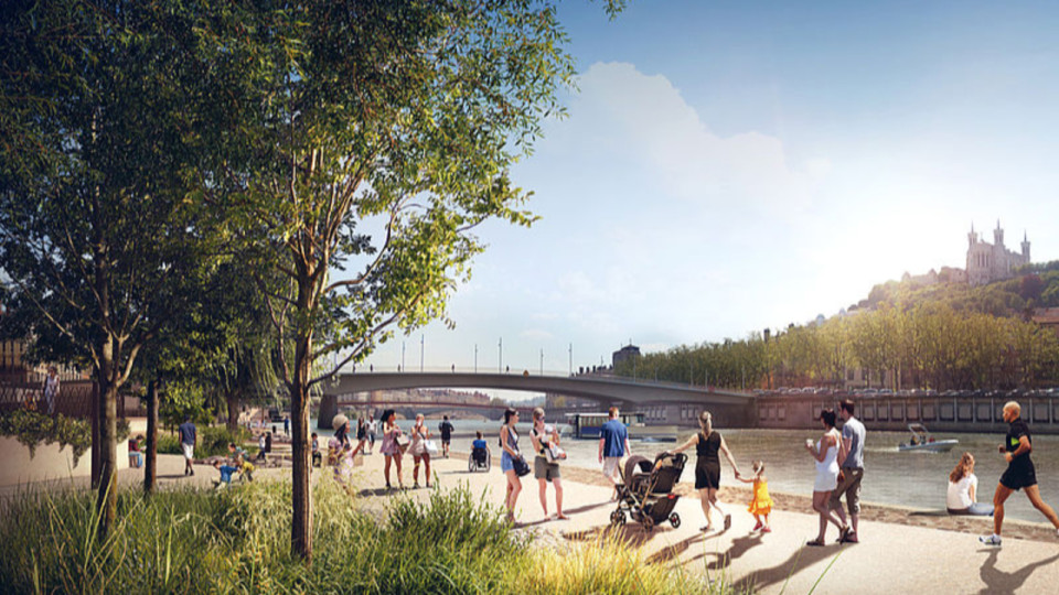 Lyon : un mur s'affaisse, les travaux des Terrasses de la Presqu'île à l'arrêt pour une durée indéterminée