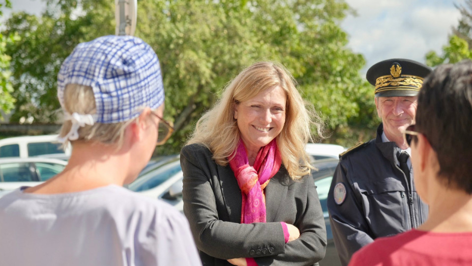 La présidente de l'Assemblée nationale Yaël Braun-Pivet en déplacement à Lyon
