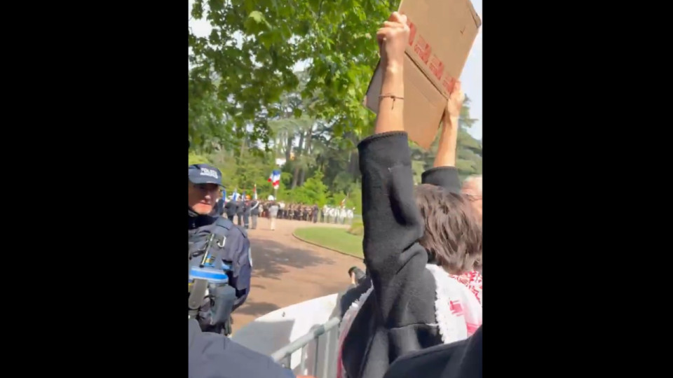 "Vous êtes les complices d'un génocide" : une manifestante pro-palestinienne perturbe les commémorations du 8 mai 1945 à Lyon