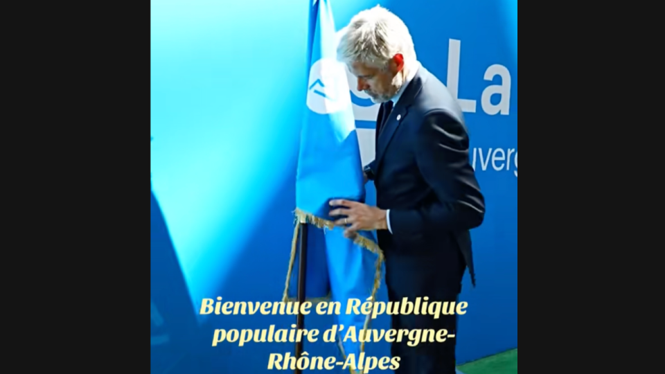 Quand Laurent Wauquiez reprend une trend TikTok sur la "République populaire d’Auvergne-Rhône-Alpes" (vidéo)