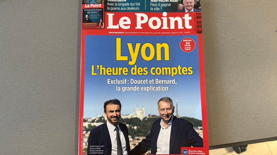 "Il fait du trumpisme" : Bruno Bernard et Grégory Doucet en Une du Point à Lyon pour détruire Jean-Michel Aulas