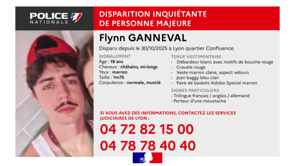 Il disparait lors d’une soirée Halloween à Lyon : la police lance un appel à témoins pour retrouver un étudiant