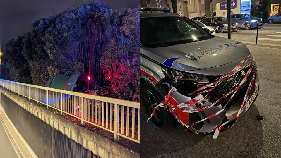 Refus d&rsquo;obtemp&eacute;rer &agrave; Lyon : des mineurs en voiture vol&eacute;e percutent la police avant un lourd accident