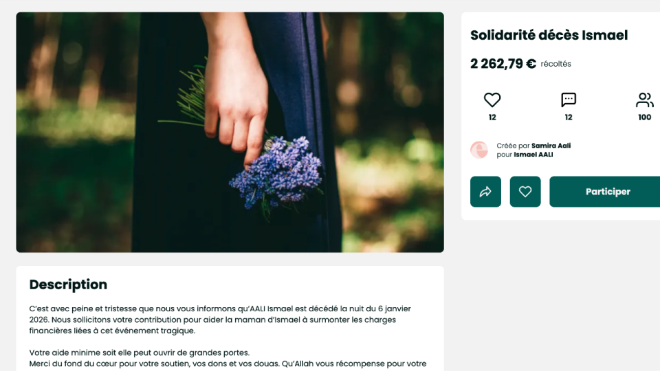 Meurtre raciste pr&egrave;s de Lyon : une cagnotte lanc&eacute;e par la famille de la victime