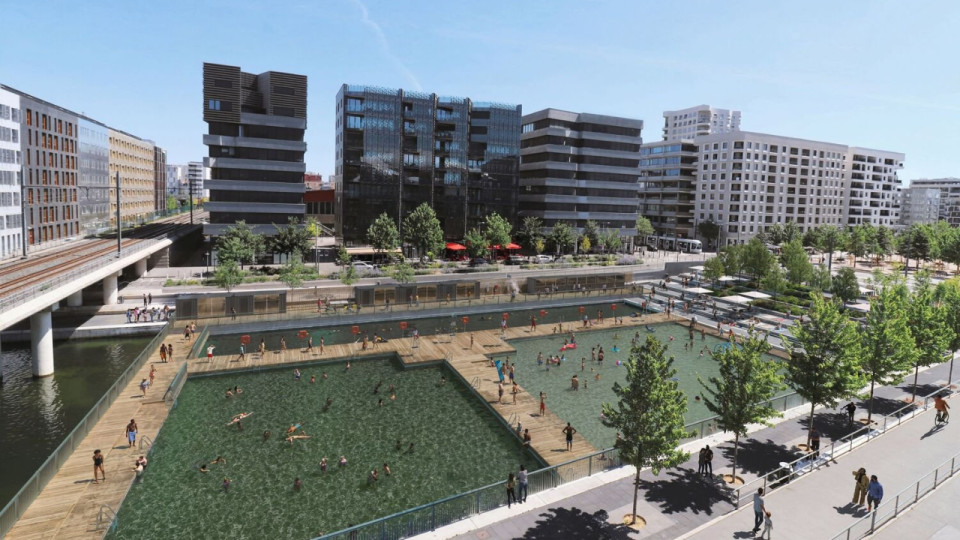 Une baignade urbaine &agrave; la Confluence en 2027, la Ville de Lyon consulte les habitants