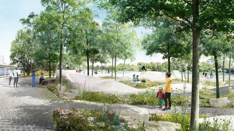 Skatepark, promenade et nature : un immense nouveau jardin prend forme &agrave; Lyon
