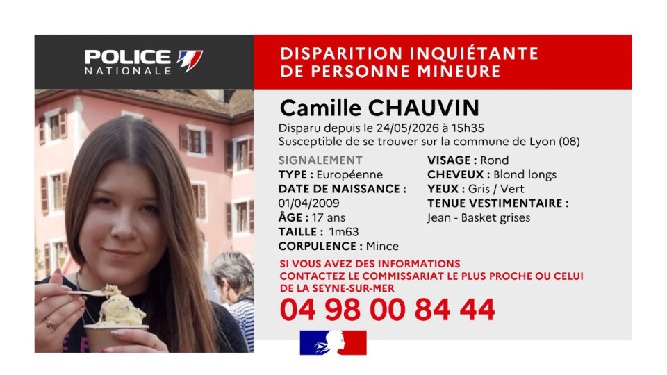 Disparition inqui&eacute;tante d&rsquo;une adolescente : Camille se trouve-t-elle &agrave; Lyon ?