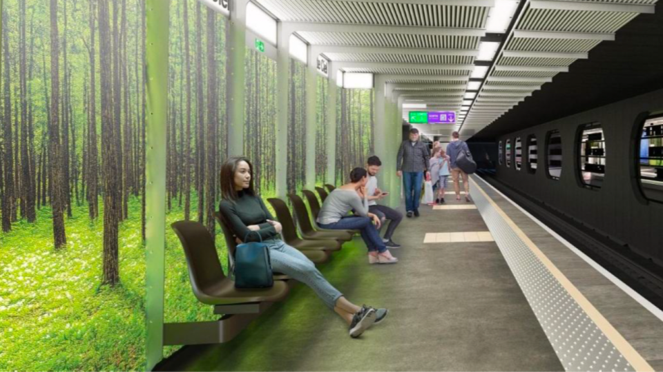 M&eacute;tro A : la station Gratte-Ciel d&eacute;voile son nouveau d&eacute;cor inspir&eacute; de la for&ecirc;t