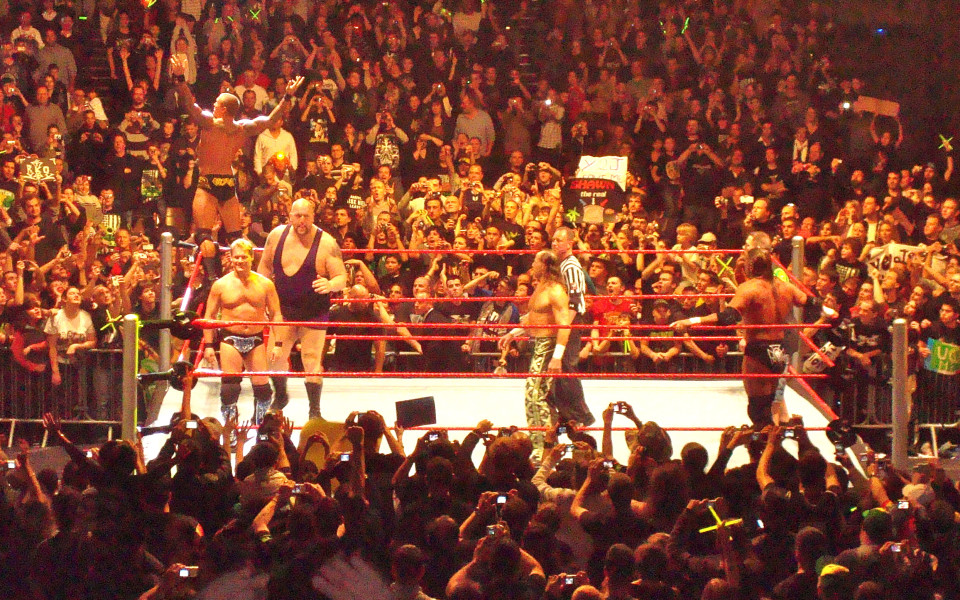 Les catcheurs enflamment la Halle Tony Garnier !