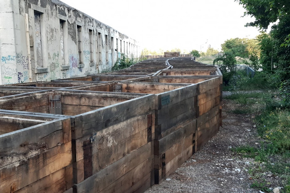 Lyon : les bacs à fleurs de la rue Edouard-Herriot croupissent au parc Blandan