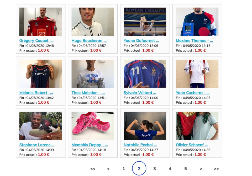 Dernier jour pour la vente au enchères de biens de sportifs au profit des HCL ce lundi