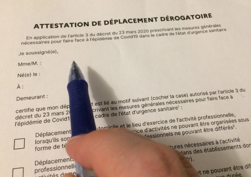 Lyon : il sort sans attestation car il n&rsquo;avait pas de stylo pour la remplir