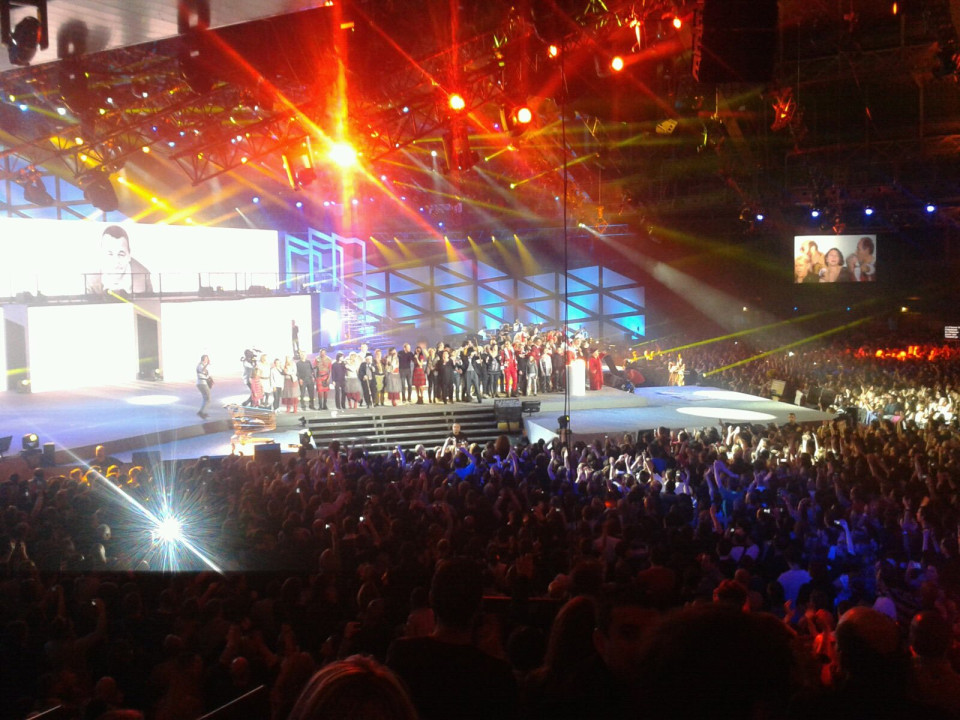 Les Enfoirés ont entamé leur tour de chant lyonnais à la Halle Tony Garnier