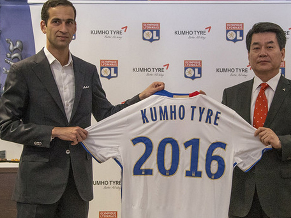 Un nouveau sponsor pour l’OL, le sud-coréen Kumho Tyre