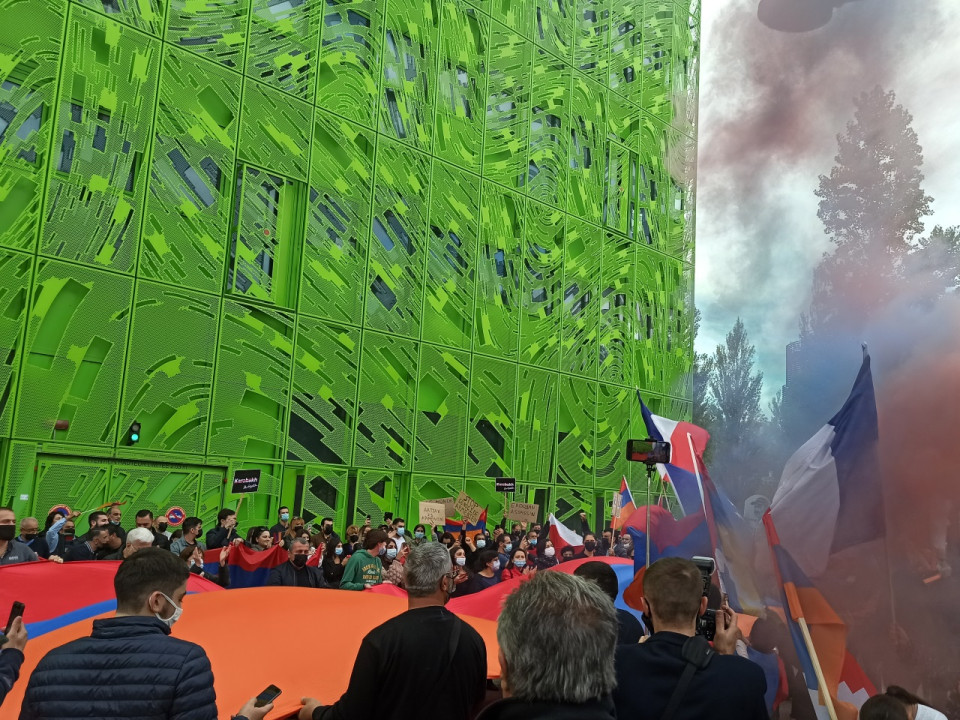 Lyon : plus de 400 manifestants pour soutenir les Arméniens du Artsakh