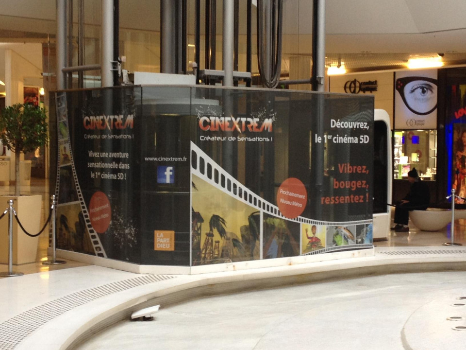 Une attraction cinéma 5D débarque au centre commercial de la Part-Dieu