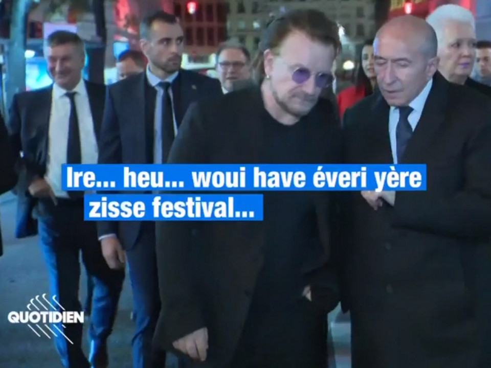Lyon : quand Gérard Collomb essaye de parler anglais à Bono