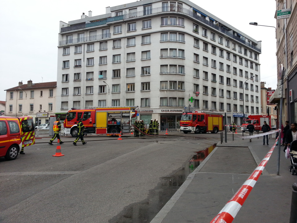 Une fuite de gaz ce mercredi matin sur le cours Emile Zola à Villeurbanne (Màj)