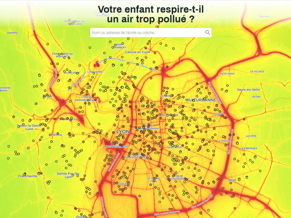 Plus de la moitié des crèches et des écoles lyonnaises cernées par la pollution de l’air