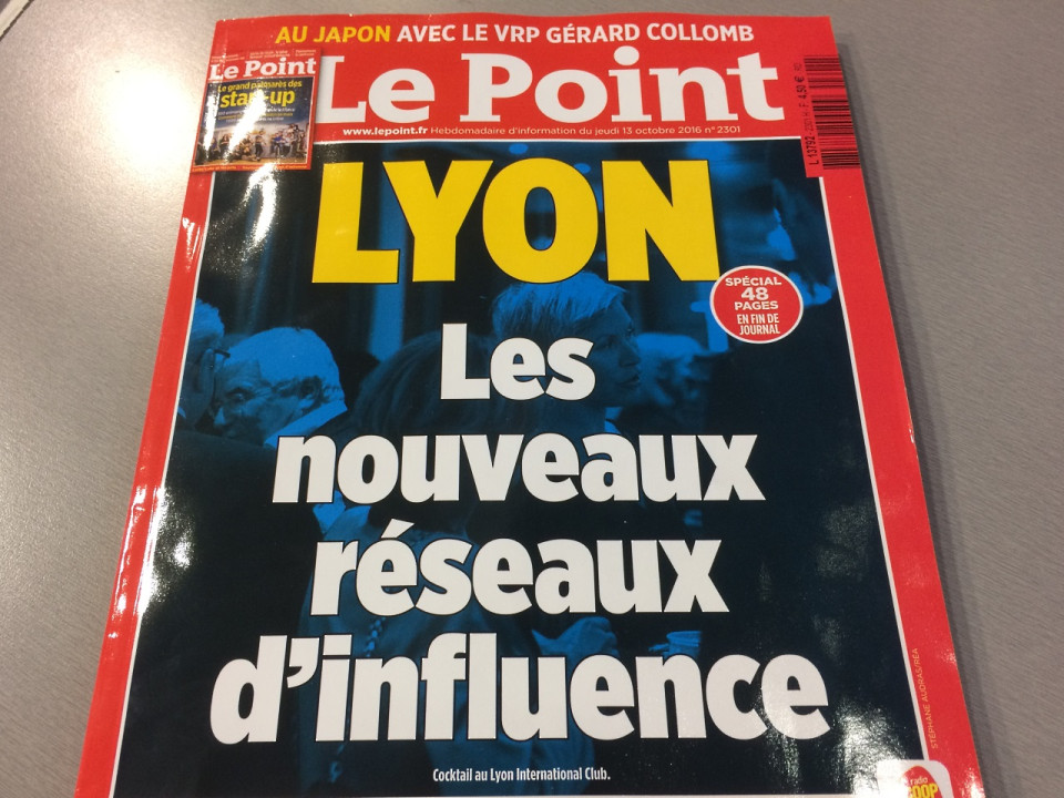 Le Point consacre sa Une aux "nouveaux r&eacute;seaux d'influences" de Lyon