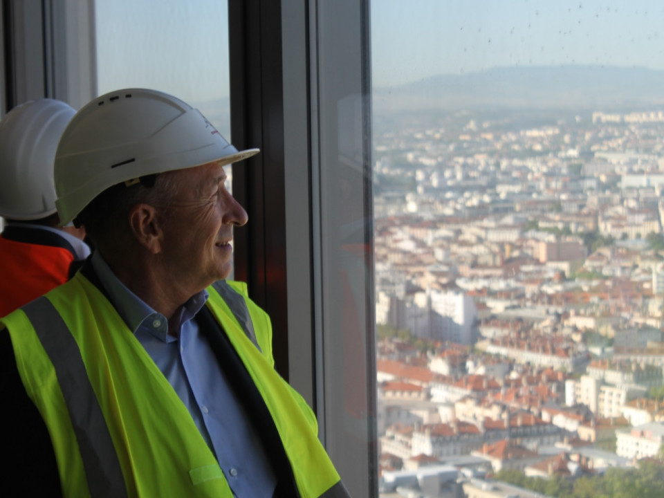 La tour Incity inaugurée pour Noël, Collomb presque jaloux de la vue