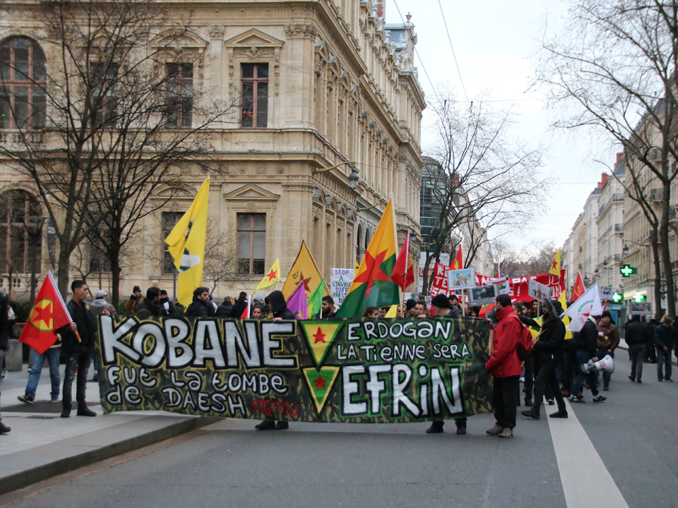 Lyon : la manifestation des Kurdes plus calme que la semaine passée