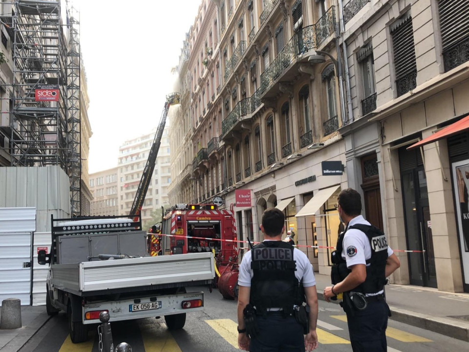 Lyon : un incendie dans un immeuble de la Presqu'île