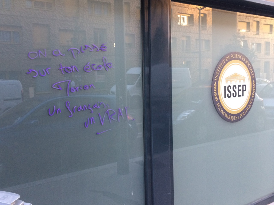 "On a pissé sur ton école" : l'ISSEP de Marion Maréchal tagué à Lyon