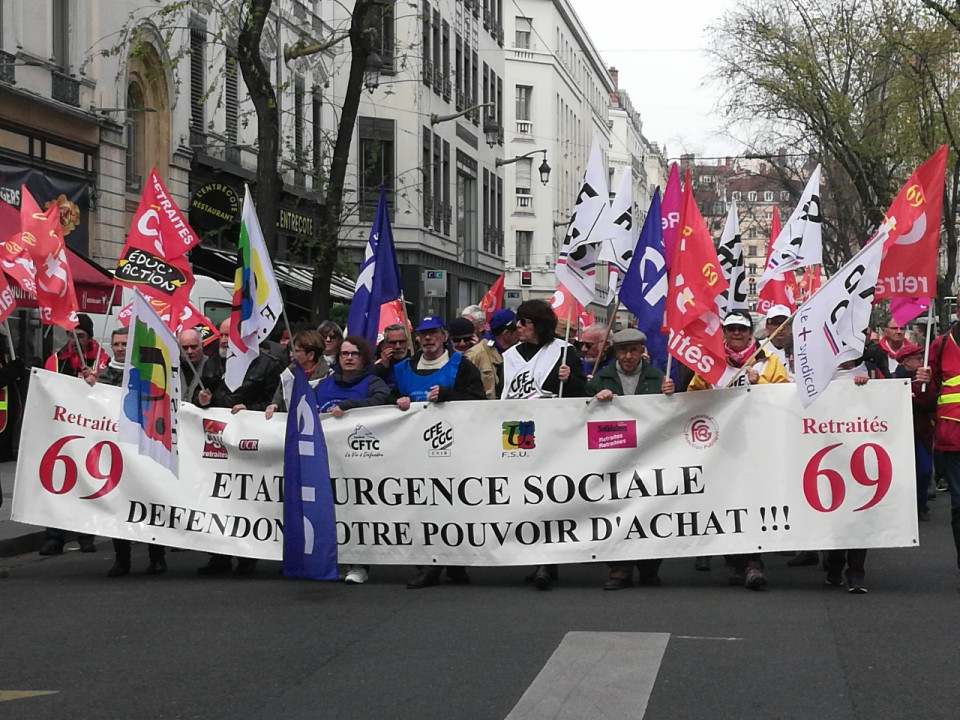 800 retraités mobilisés à Lyon