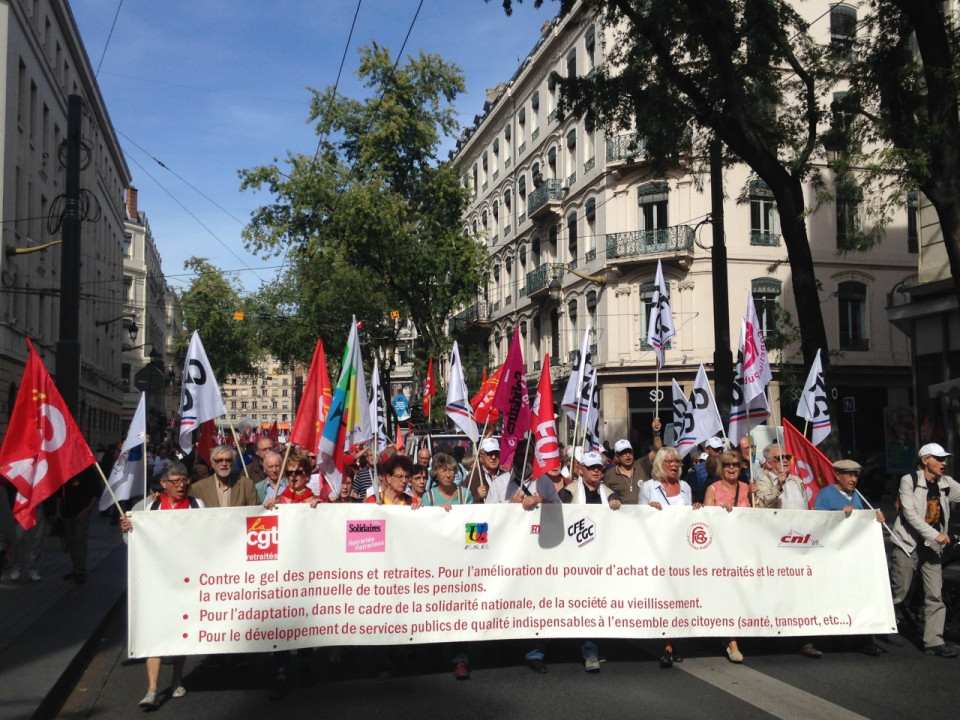 Forte mobilisation des retraités à Lyon