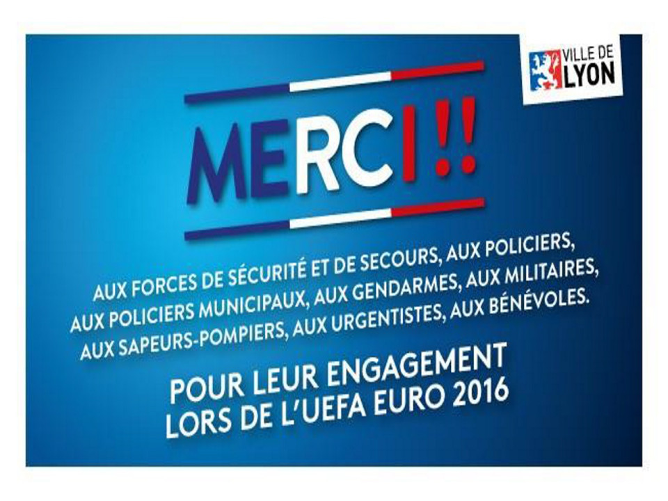 Euro 2016 à Lyon : une campagne d’affichage pour dire "merci"