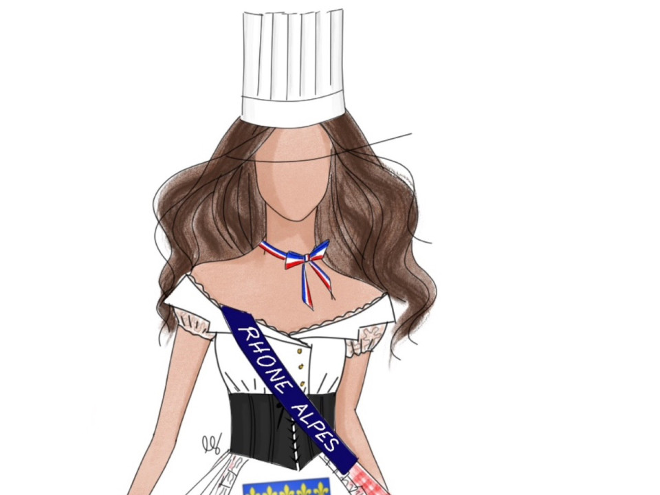 Un hommage à Paul Bocuse sur le costume régional de Miss Rhône-Alpes