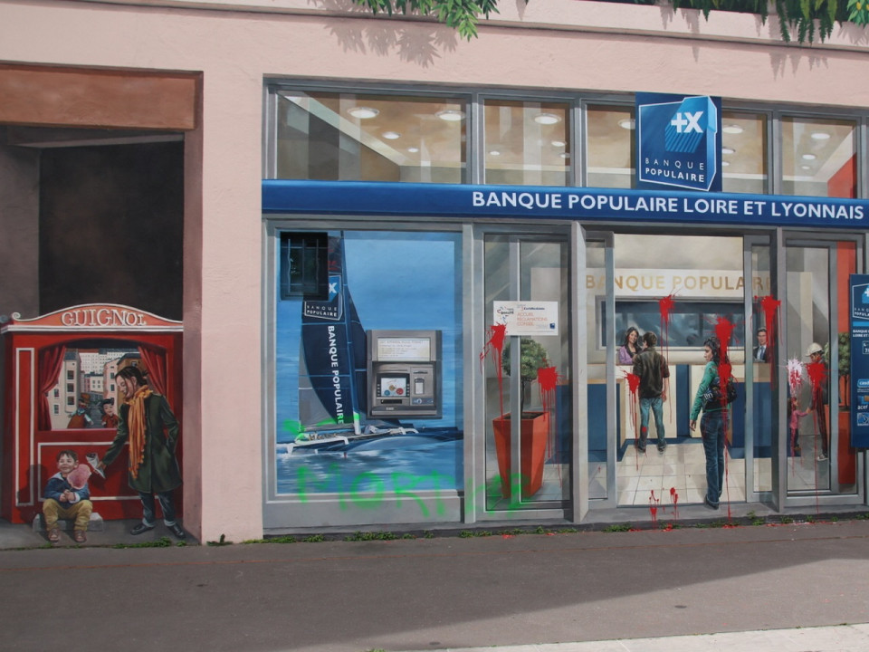 Lyon : le mur des Canuts vandalisé