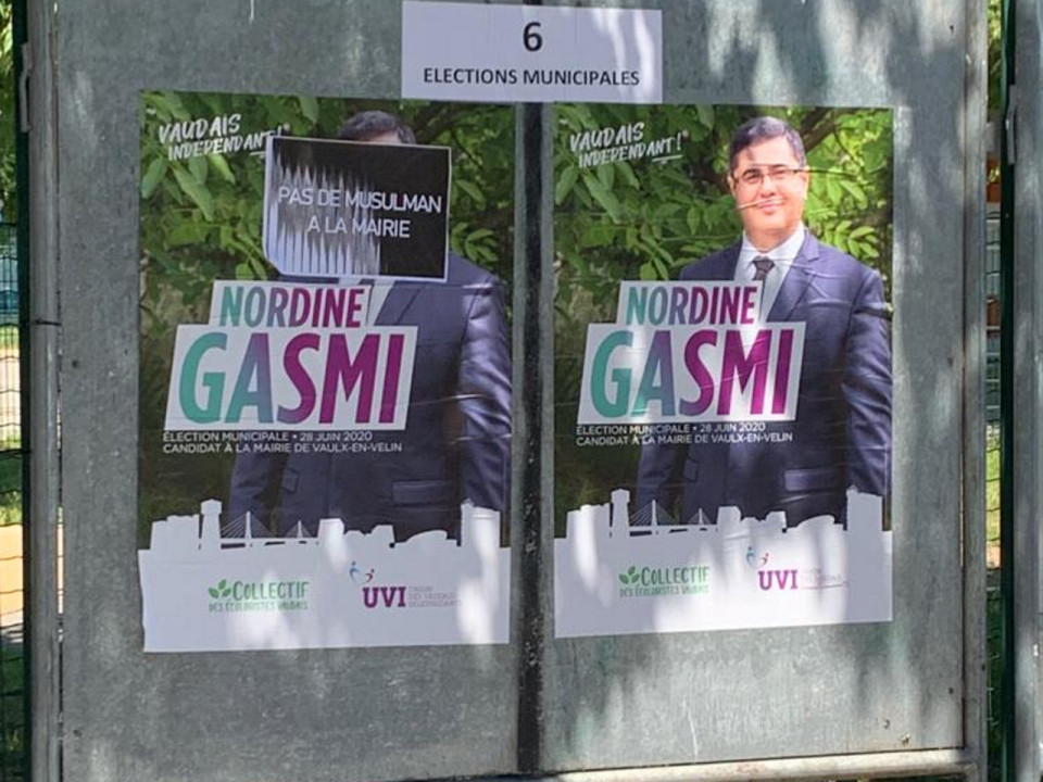 "Pas de musulman à la mairie" : une affiche de campagne dégradée à Vaulx-en-Velin