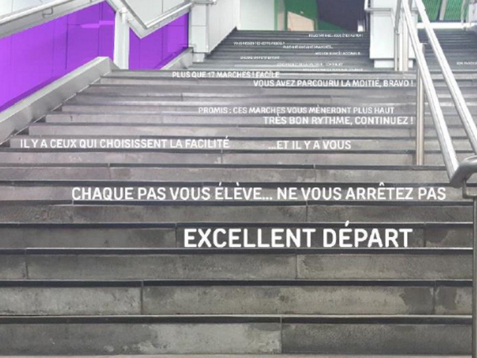 Lyon : le nudge expérimenté dans une station de métro !