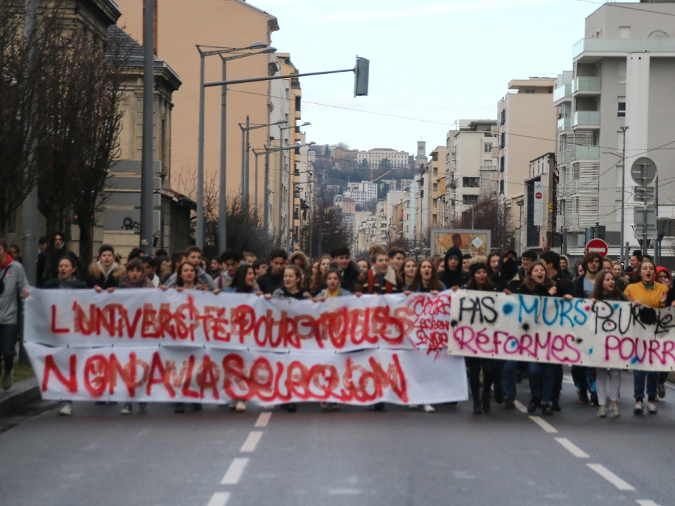 Nouveau rassemblement contre Parcoursup à Lyon