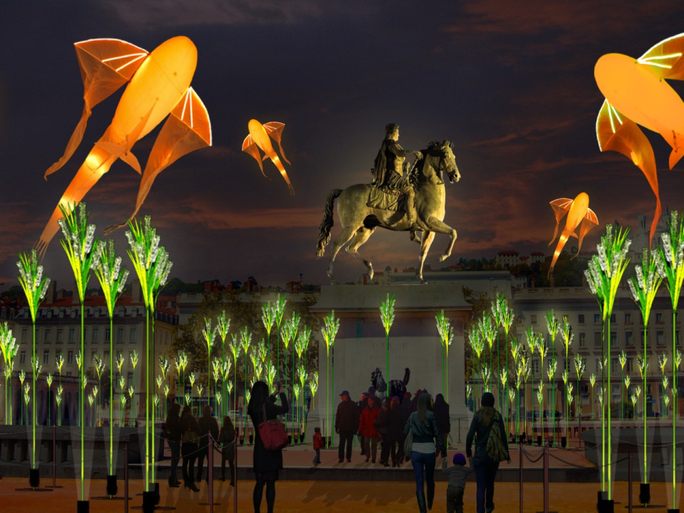 Fête des Lumières 2019 : une prairie sur la place Bellecour et une rivière de lumières sur la Saône !