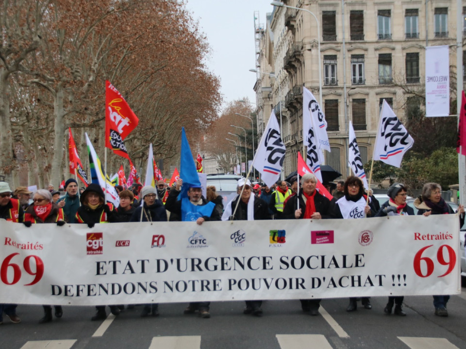 Lyon : 700 retraités manifestent pour plus de pouvoir d'achat