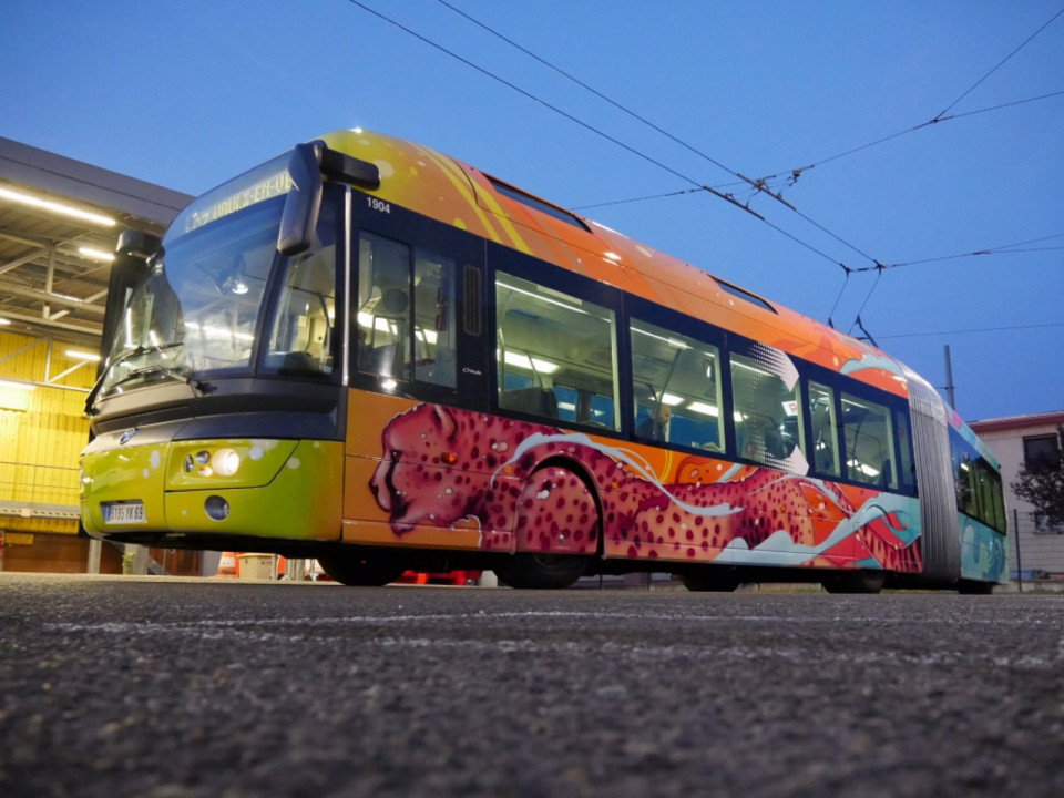 Lyon : le Sytral dévoile un bus tagué
