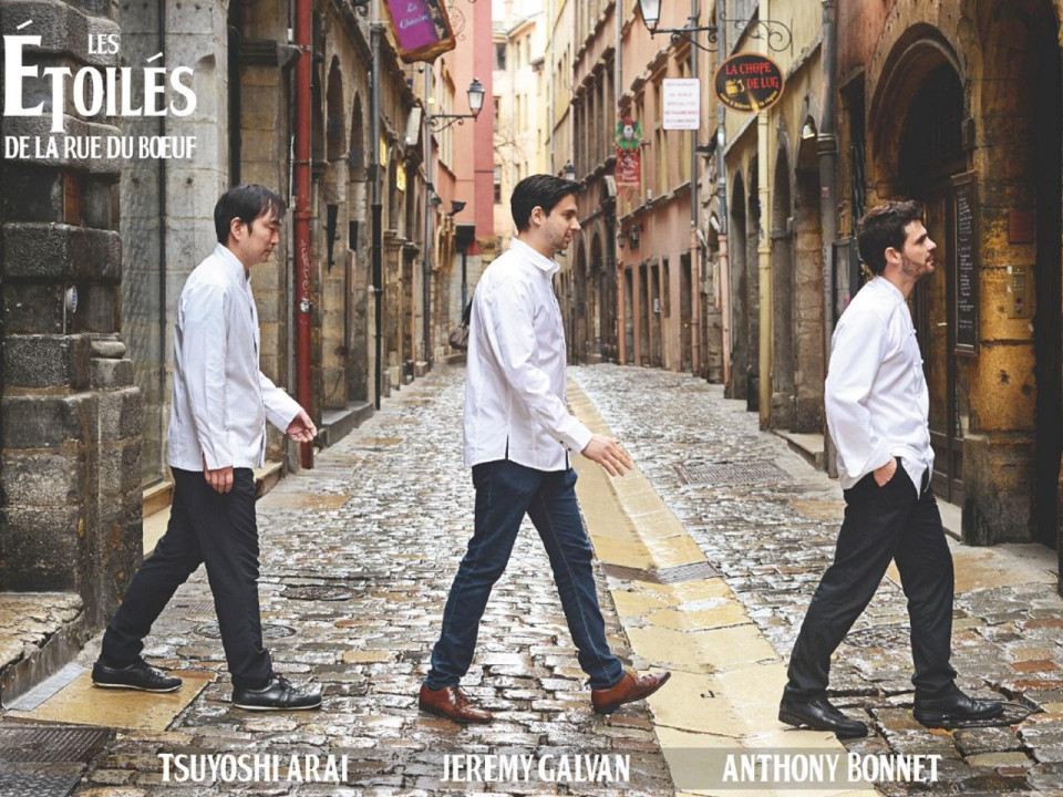 Lyon : les trois chefs étoilés de la rue du Bœuf préparent un menu à six mains d'exception