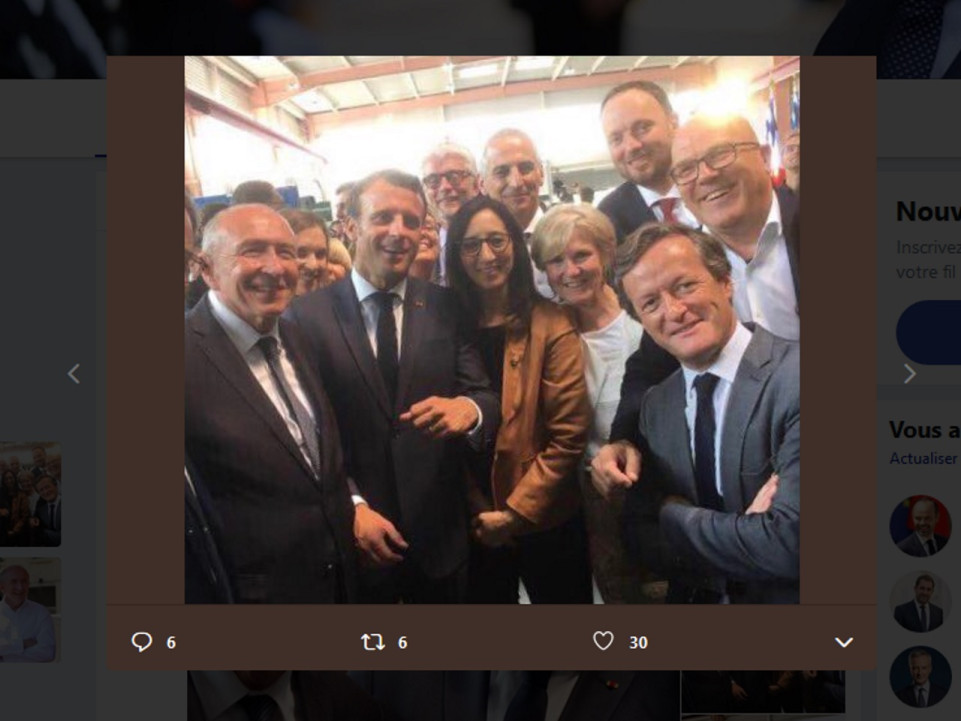 Guerre des clans entre Collomb et Kimelfeld : les équipes du maire de Lyon font disparaitre le président de la Métropole d'une photo