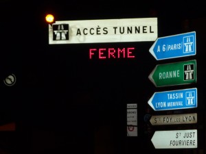 Tunnel de Fourvi&egrave;re : le planning des fermetures pour le mois de janvier 2015