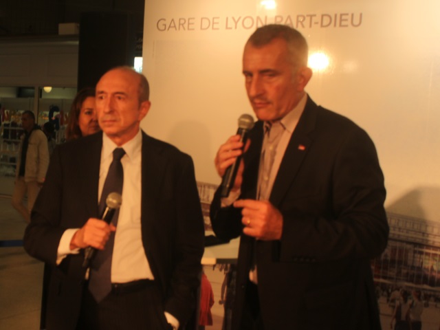 Guillaume Pépy et Gérard Collomb - photo Lyonmag.com