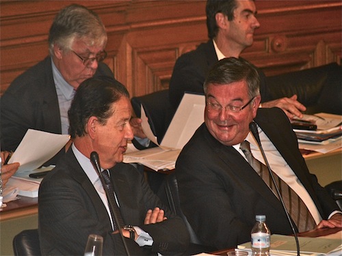 Thierry Mouillac accompagné par Chrystelle Madeleine (candidate Lyon Divers Droite sur le canton de Lyon III)