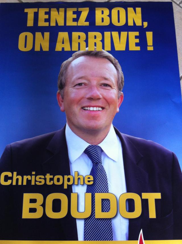 La première affiche de campagne de Christophe Boudot - DR