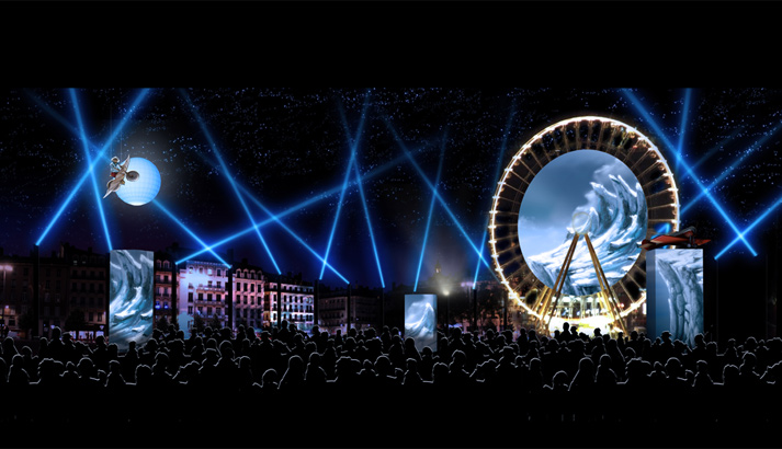 L'hommage à Saint-Exupéry place Bellecour - DR