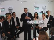 Etienne Blanc au centre, ainsi que Pierre Oliver à sa droite et Pascal Blache à sa gauche - LyonMag