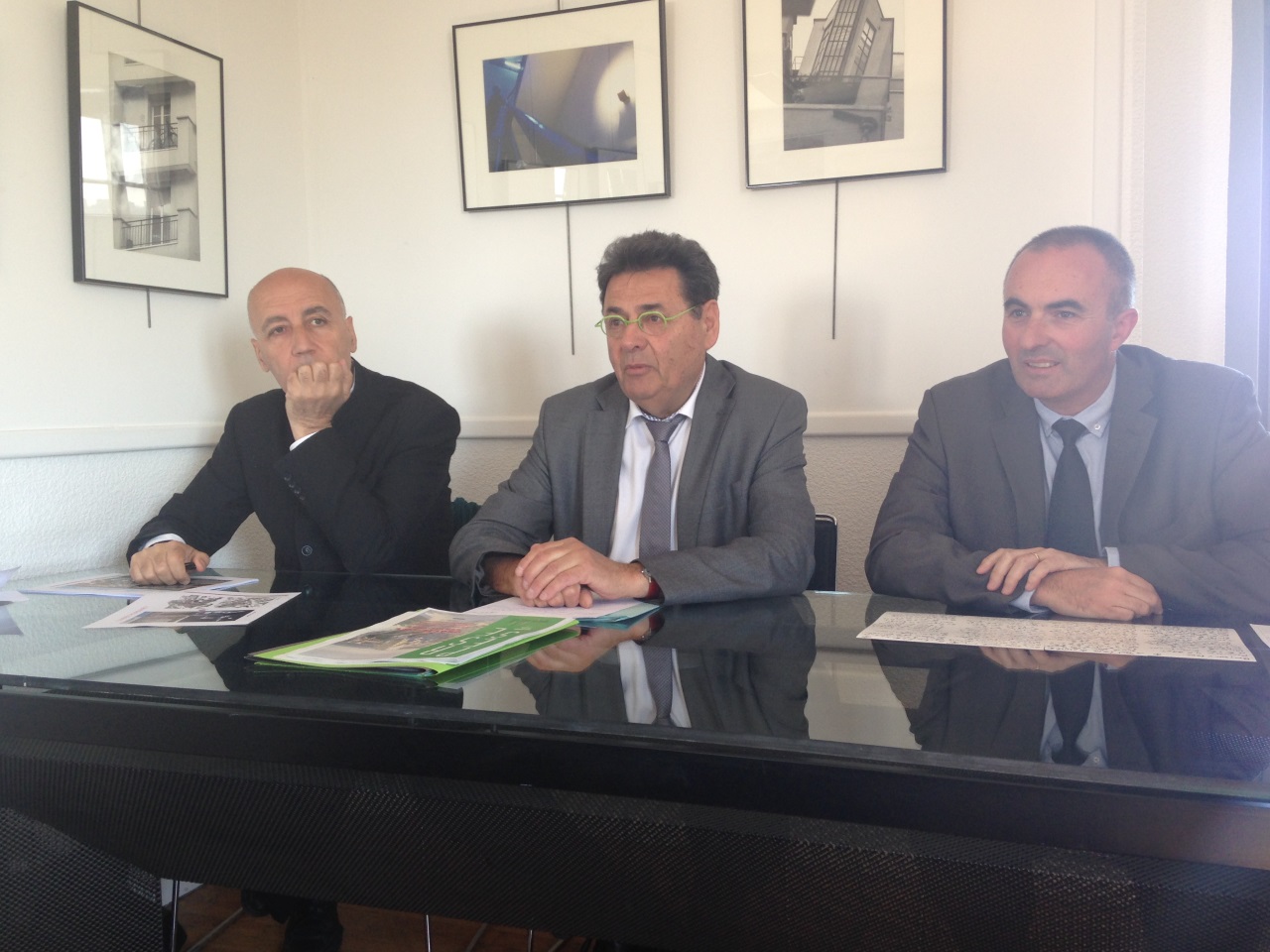 Conférence de presse sur le projet urbain Gratte-Ciel Centre Ville, Nicolas Michelin, Jean-Paul Bret et Michel Le Faou (de gauche à droite) - LyonMag
